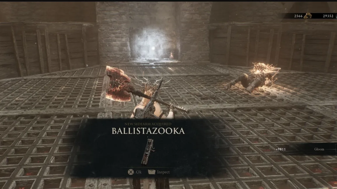 The Ballistazooka heavy sidearm in Mortal Shell II